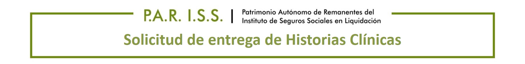 Solicitud de entrega de Historias Clínicas