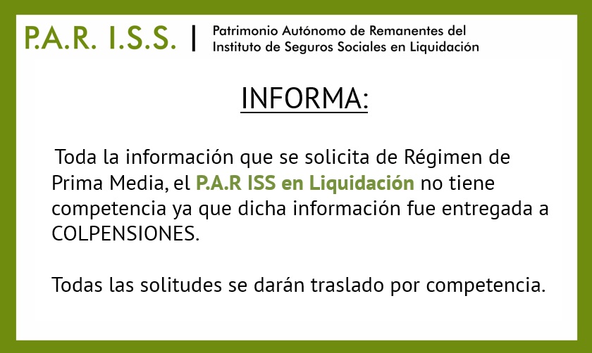 Informa: la información del Régimen de Prima Media fue entregada a Colpensiones; las solicitudes se trasladan por competencia